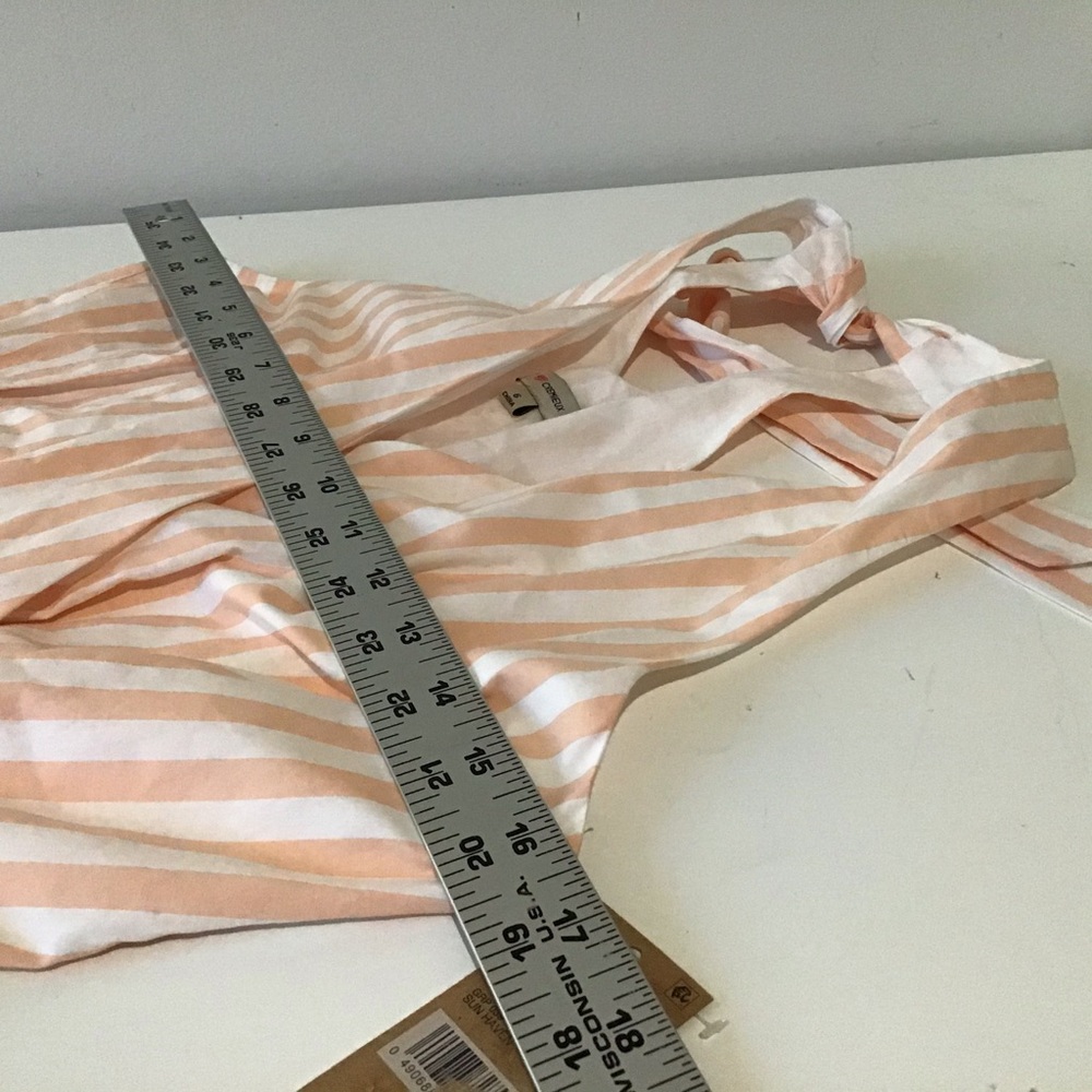 Cremieux Dress 6 Maxi NWT $149 Peach White Stripe - Picture 15 of 16